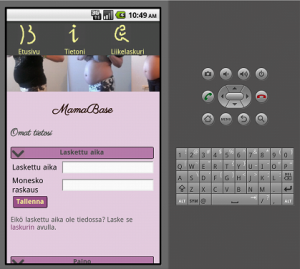 Käyttäjä syöttää tiedot