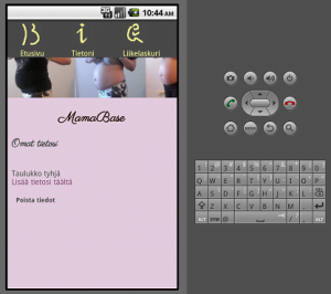 Emulaattori ilmoittaa kannan olevan tyhjä ja pyytää käyttäjää lisäämään tiedot
