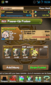 Power Up Fusion -ikkuna