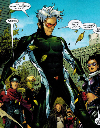 Tommy vauhdissa. (Young Avengers, Issue #12)
