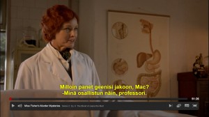 Tohtori MacMillan tekemässä työtään ja pitämässä puoliaan.