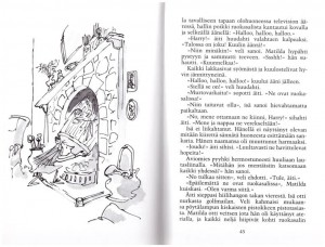 Quentin Blaken kuvitusta kirjasta Matilda.